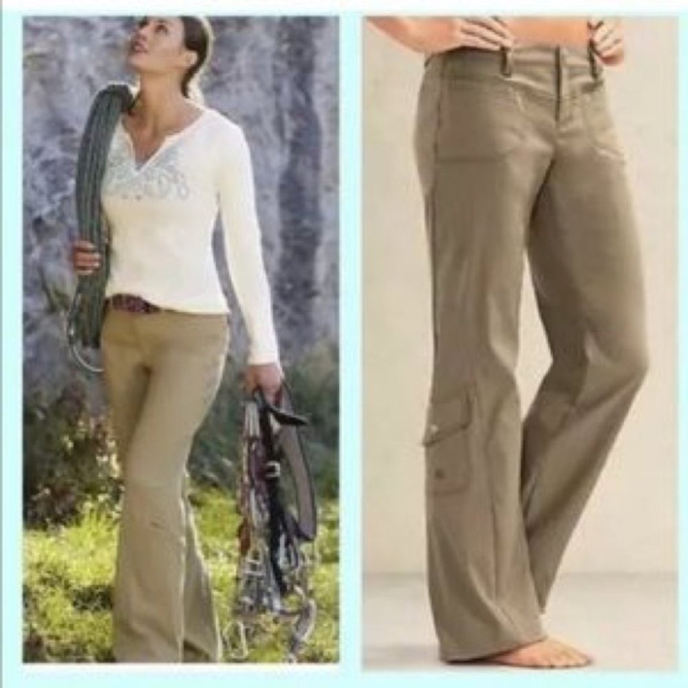 Athleta Lightweight Dry Dipper Beige Khaki Hiking Utility Pants Athletic SIze 10